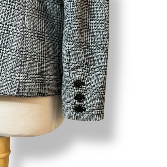 LOFT Classic Gray Checkered Blazer - Picture 4 of 5
